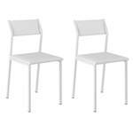 Ficha técnica e caractérísticas do produto Kit 2 Cadeiras 1709 Branco - Carraro Móveis