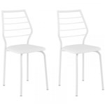Ficha técnica e caractérísticas do produto Kit 2 Cadeiras 1716 Branco - Carraro