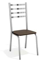 Ficha técnica e caractérísticas do produto Kit 2 Cadeiras Alemanha Cromada de Metal Marrom Kappesberg