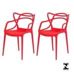 Ficha técnica e caractérísticas do produto Kit 2 Cadeiras Allegra Vermelha
