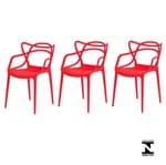Ficha técnica e caractérísticas do produto Kit 3 Cadeiras Allegra Vermelha