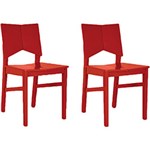 Ficha técnica e caractérísticas do produto Kit 2 Cadeiras Carioquinha Vermelho Flash - Orb