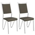 Ficha técnica e caractérísticas do produto Kit 2 Cadeiras com Acabamento Cromado Kappesberg Londres 2C056 Marrom