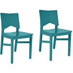Kit 2 Cadeiras de Jantar Carioquinha Azul Oceano - Orb
