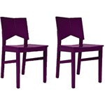 Ficha técnica e caractérísticas do produto Kit 2 Cadeiras de Jantar Carioquinha Violeta - Orb