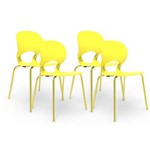 Ficha técnica e caractérísticas do produto Kit Cadeiras Eclipse Amarela - 4 Peças