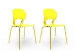 Ficha técnica e caractérísticas do produto Kit 2 Cadeiras Eclipse Amarela - Im In