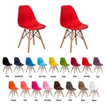 Ficha técnica e caractérísticas do produto Kit 2 Cadeiras Eiffel Eames Dsw Base Madeira Várias Cores - (vermelha)