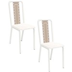Ficha técnica e caractérísticas do produto Kit 2 Cadeiras Espanhola Branca - Kappesberg