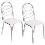 Ficha técnica e caractérísticas do produto Kit 2 Cadeiras Holanda C009 - Kappesberg - Branco