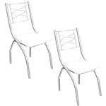 Ficha técnica e caractérísticas do produto Kit 2 Cadeiras Itália Branca - Kappesberg