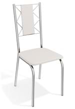 Ficha técnica e caractérísticas do produto Kit 2 Cadeiras Lisboa Cromada de Metal Branco Kappesberg