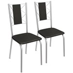 Ficha técnica e caractérísticas do produto Kit 2 Cadeiras Lisboa de Metal Cromado 2c076 Kappesberg