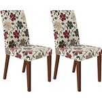 Kit 2 Cadeiras Madesa Sinuosa/Malte/Monaco 4129 - Rustic/ Floral Hibiscos