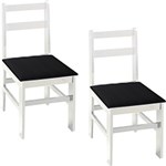 Kit 2 Cadeiras Mille Branco/Preto - Fritz Móveis