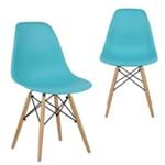 Ficha técnica e caractérísticas do produto Kit 2 Cadeiras MPdecor Eiffel Charles Eames Azul