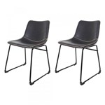 Ficha técnica e caractérísticas do produto Kit 2 Cadeiras Munich Preta Vintage - Cadeiras Inc