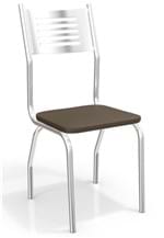 Ficha técnica e caractérísticas do produto Kit 2 Cadeiras Munique Cromada de Metal Marrom Kappesberg