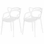 Ficha técnica e caractérísticas do produto Kit 2 Cadeiras para Mesa de Jantar Cozinha Sala Escrivaninha Allegra Master Branca - Cadeiras Inc