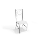 Ficha técnica e caractérísticas do produto Kit 2 Cadeiras Polônia com Acabamento Cromado Kappesberg 2C070 Branco