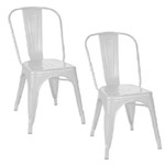 Ficha técnica e caractérísticas do produto Kit 2 Cadeiras Tolix Branca