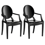 Ficha técnica e caractérísticas do produto Kit 2 Cadeiras Wind Plus Em Polipropileno Preta - Kappesberg Uz