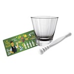 Ficha técnica e caractérísticas do produto Kit Caipirinha em Vidro 3 Peças Euro Home Branco/Verde Claro