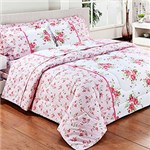 Ficha técnica e caractérísticas do produto Kit Cama Queen Romantic Rosa 7 Peças - Casa & Conforto