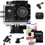 Kit Câmera Action Esportiva Filmadora 4k Full HD Wifi Ng200w + Case à Prova Dágua 30m + Sandisk 32mb Ultra - Navcity