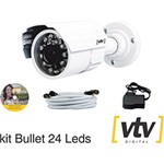 Ficha técnica e caractérísticas do produto Kit Câmera de Segurança VTV Digital AHD Bullet L24 com Infravermelho Cabo para CFTV - Bivolt