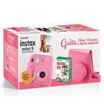 Ficha técnica e caractérísticas do produto Kit Câmera Instantânea Fujifilm Instax Mini 9 Rosa Flamingo