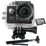 Ficha técnica e caractérísticas do produto Kit Câmera SJ4000 Sjcam Original + 32gb + Bastão Monopod 12mp 1080p Full HD
