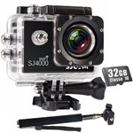 Ficha técnica e caractérísticas do produto Kit Câmera SJ4000 Wifi Sjcam Original + 32gb + Bastão Monopod 12mp 1080p Full HD