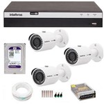 Ficha técnica e caractérísticas do produto Kit 3 Câmeras de Segurança 4MP 2k Intelbras VHD 3430 B + DVR Intelbras 4K + HD WD Purple + Acessórios