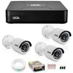 Ficha técnica e caractérísticas do produto Kit 3 Câmeras de Segurança HD 720p Giga Security GS0013 + DVR Giga Security Multi HD + Acessórios