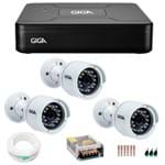 Ficha técnica e caractérísticas do produto Kit 3 Câmeras de Segurança Hd 720P Giga Security Gs0016 + Dvr Giga Security Multi Hd + Acessórios