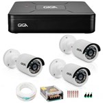Ficha técnica e caractérísticas do produto Kit 3 Câmeras de Segurança HD 720p Giga Security GS0018 + DVR Giga Security Multi HD + Acessórios