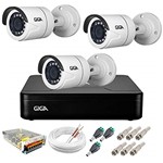 Ficha técnica e caractérísticas do produto Kit 3 Câmeras de Segurança HD 720p GS0018 + DVR Giga Security Multi HD + Acessórios