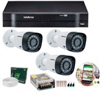 Ficha técnica e caractérísticas do produto Kit 3 Câmeras de Segurança HD 720p Intelbras VHD 3130 B G4 + DVR Multi HD + Acessórios