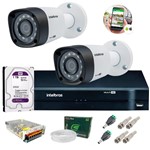 Ficha técnica e caractérísticas do produto Kit 2 Câmeras de Segurança HD 720p Intelbras VHD 3130 B G4 + DVR Multi HD + HD 1-TB + Acessórios