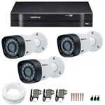 Ficha técnica e caractérísticas do produto Kit 3 Câmeras de Segurança HD 720p Intelbras VHD 3120B G4 + DVR Intelbras Multi HD + Acessórios