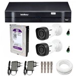 Ficha técnica e caractérísticas do produto Kit 2 Câmeras de Segurança HD 720p Intelbras VHD 1120B G4 + DVR Intelbras Multi HD + HD WD Purple 1TB + Acessórios