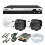 Ficha técnica e caractérísticas do produto Kit 2 Câmeras de Segurança Intelbras 1080P VHD 1220B + Dvr Intelbras 3004 + Acessórios