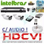 Ficha técnica e caractérísticas do produto Kit 2 Cameras Hdcvi 720p Infra Dvr 4 Canais Intelbras Hdcvi