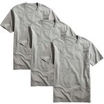 Ficha técnica e caractérísticas do produto Kit 3 Camisetas Básicas Masculina T-shirt Algodão Cinza Tee