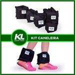 Ficha técnica e caractérísticas do produto Kit Caneleira Tornozeleira de Peso 1kg 2kg 3kg Fixa Velcro