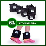 Ficha técnica e caractérísticas do produto Kit Caneleira Tornozeleira de Peso 1,2,3 e 4kg Fixpor Fechos de Contato