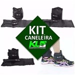 Ficha técnica e caractérísticas do produto Kit Caneleira Tornozeleira de Peso 2kg 3kg 4kg Fixa Velcro