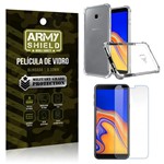 Ficha técnica e caractérísticas do produto Kit Capa Anti Shock + Película Vidro Galaxy J4 Plus - Armyshield