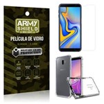 Ficha técnica e caractérísticas do produto Kit Capa Anti Shock + Película Vidro Galaxy J6 Plus - Armyshield